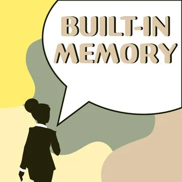 Text sign showing Built In Memory. Internet Concept device or feature are Stockillustratie