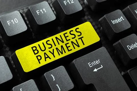 Text sign showing Business Payment. Internet Concept trade of value from one  Stock Photos