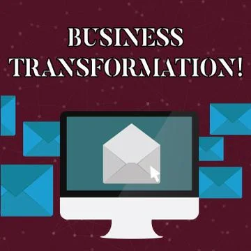 Text sign showing Business Transformation. Conceptual photo process of fundam Stock Illustration