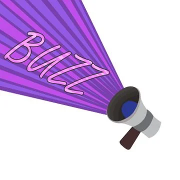 Text sign showing Buzz. Conceptual photo Move quickly Atmosphere of excitemen Stock Illustration