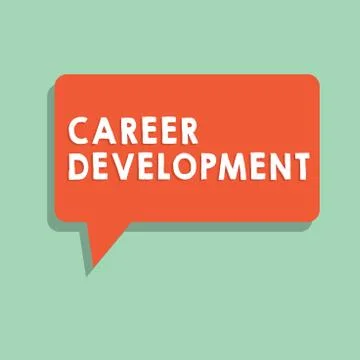 Text sign showing Career Development. Conceptual photo Lifelong learning Illustrazione stock