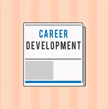 Text sign showing Career Development. Conceptual photo Lifelong learning Stock Illustration