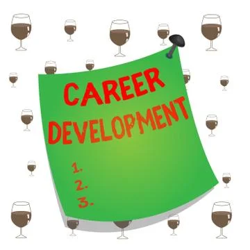Text sign showing Career Development. Conceptual photo Lifelong learning 스톡 일러스트