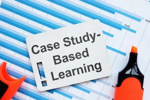 Text sign showing Case Study-Based Learning. The text is written on a small w Stock Illustration