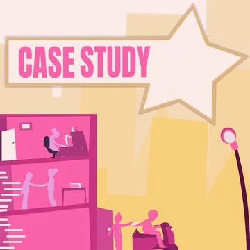 Text sign showing Case Study. Word Written on A subject matter to be discussed Illustrazione stock