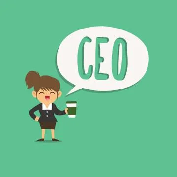 Text sign showing Ceo. Conceptual photo Main person responsible for managing a 스톡 일러스트