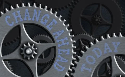 Text sign showing Change Ahead. Conceptual photo to replace with or exchange for Stock Illustration