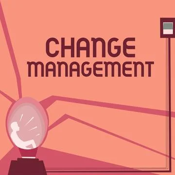 Text sign showing Change Management. Business showcase Replacement of leadership Stock Illustration