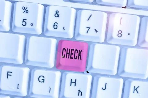 Text sign showing Check. Conceptual photo Mark Click on a box in order to select Stock Photos
