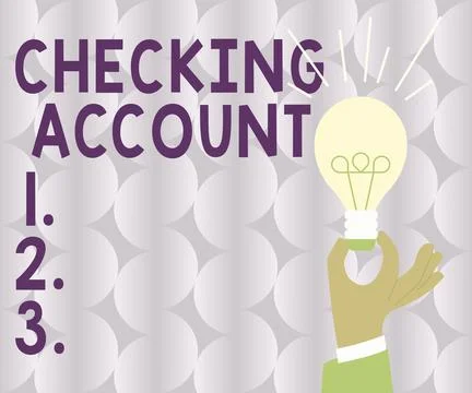Text sign showing Checking Account. Business concept A disease or condition that Stockillustratie