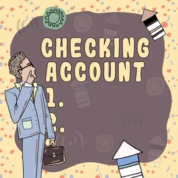 Text sign showing Checking Account. Concept meaning A disease or condition that Stockillustratie