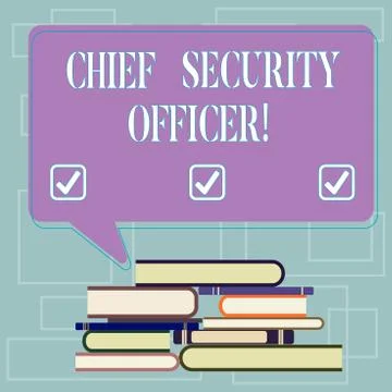 Text sign showing Chief Security Officer. Conceptual photo analysisages an Stock Illustration