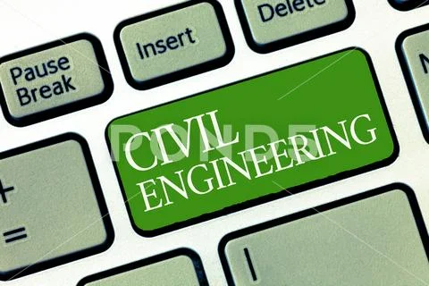 Text sign showing Civil Engineering. Conceptual photo Planning Design Building Stock Photos