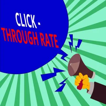 Text sign showing Click through Rate. Conceptual photo number of clicks divide 스톡 일러스트