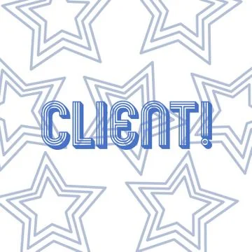 Text sign showing Client. Conceptual photo Purchaser Customer Shopper User Ilustración de archivo