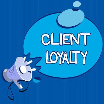 Text sign showing Client Loyalty. Conceptual photo The result of consistently Ilustração Stock