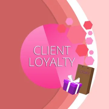 Text sign showing Client Loyalty. Conceptual photo The result of consistently イラスト素材