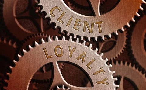 Text sign showing Client Loyalty. Conceptual photo The result of consistently イラスト素材