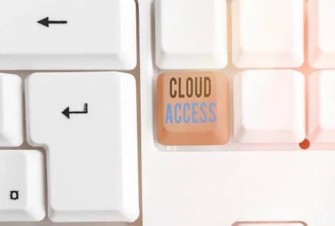 Text sign showing Cloud Access. Conceptual photo Software tool between the 库存照片