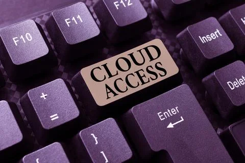 Text sign showing Cloud Access. Business idea Software tool between the Stock Photos