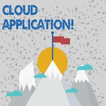 Text sign showing Cloud Application. Conceptual photo the software program where 스톡 일러스트