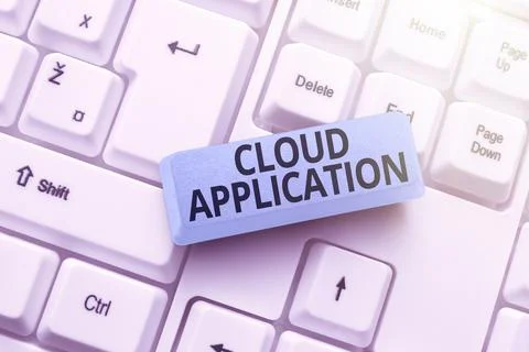 Text sign showing Cloud Application. Business overview the software program Fotos de archivo