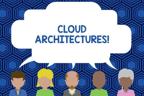 Text sign showing Cloud Architectures. Conceptual photo Various Engineered 스톡 일러스트