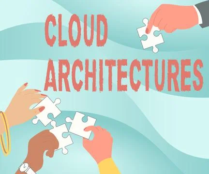 Text sign showing Cloud Architectures. Business concept Various Engineered 스톡 일러스트