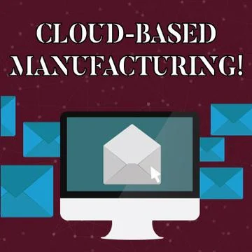 Text sign showing Cloud Based Manufacturing. Conceptual photo paradigm develo Stock Illustration