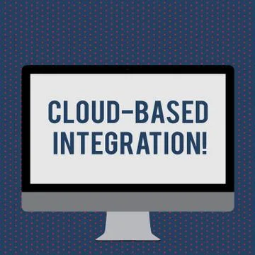 Text sign showing Cloud Based Integration. Conceptual photo tools and technol Illustrazione stock