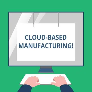Text sign showing Cloud Based Manufacturing. Conceptual photo paradigm develo Illustrazione stock