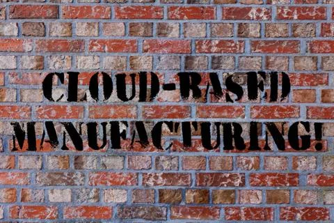 Text sign showing Cloud Based Manufacturing. Conceptual photo paradigm develo Stock Photos