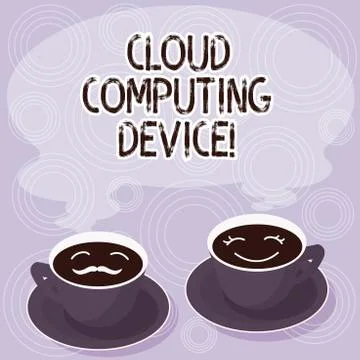 Text sign showing Cloud Computing Device. Conceptual photo Shared pools of Stock Illustration