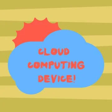 Text sign showing Cloud Computing Device. Conceptual photo Shared pools of Stock Illustration