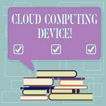 Text sign showing Cloud Computing Device. Conceptual photo Shared pools of Stock Illustration