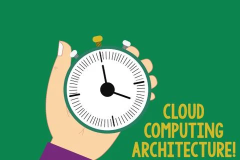 Text sign showing Cloud Computing Architecture. Conceptual photo Components and 스톡 일러스트
