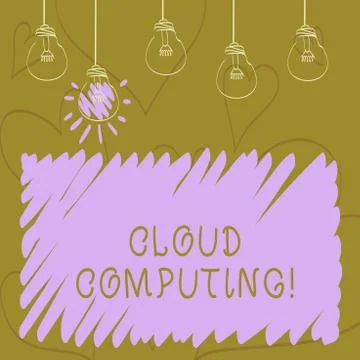 Text sign showing Cloud Computing. Conceptual photo Online Information Storage Stock Illustration
