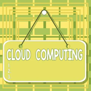 Text sign showing Cloud Computing. Conceptual photo storing and accessing data 스톡 일러스트