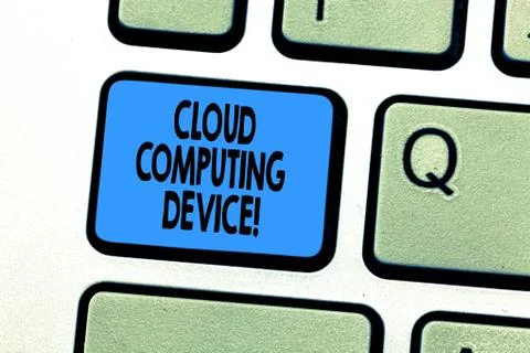 Text sign showing Cloud Computing Device. Conceptual photo Shared pools of 写真素材