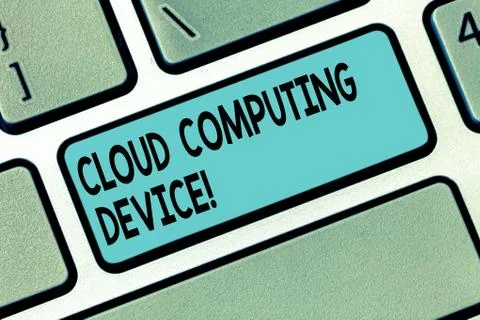 Text sign showing Cloud Computing Device. Conceptual photo Shared pools of 스톡 사진
