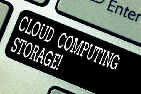 Text sign showing Cloud Computing Storage. Conceptual photo digital data is Stockfoto's