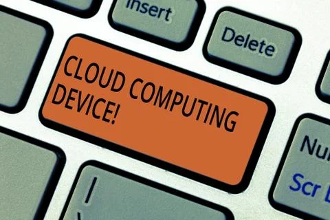 Text sign showing Cloud Computing Device. Conceptual photo Shared pools of 写真素材