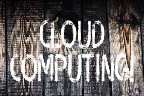 Text sign showing Cloud Computing. Conceptual photo Online Information Storage 写真素材