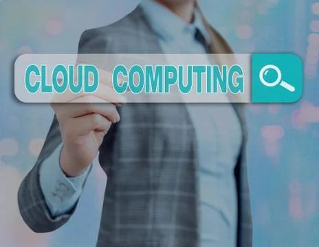 Text sign showing Cloud Computing. Conceptual photo storing and accessing data Foto stock