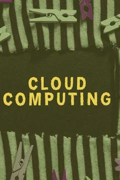 Text sign showing Cloud Computing. Business concept storing and accessing data Foto stock