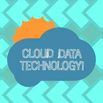 Text sign showing Cloud Data Technology. Conceptual photo Save and access data 스톡 일러스트