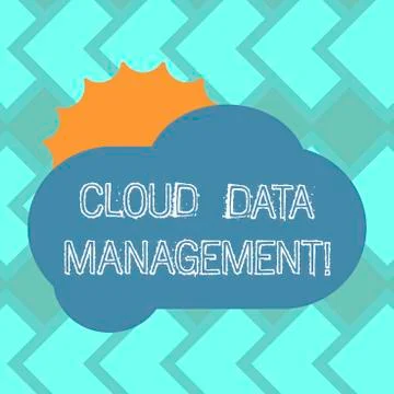 Text sign showing Cloud Data Management. Conceptual photo A technique to 스톡 일러스트