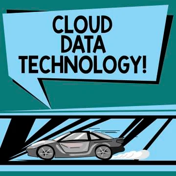 Text sign showing Cloud Data Technology. Conceptual photo Save and access data 스톡 일러스트
