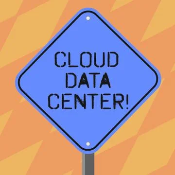 Text sign showing Cloud Data Center. Conceptual photo off premise form computing Illustrazione stock