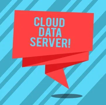 Text sign showing Cloud Data Server. Conceptual photo built hosted through Illustrazione stock
